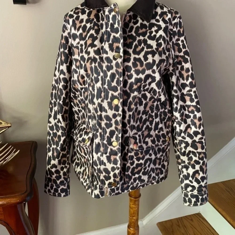 J. Crew Leopard Print Barn Jacket XS